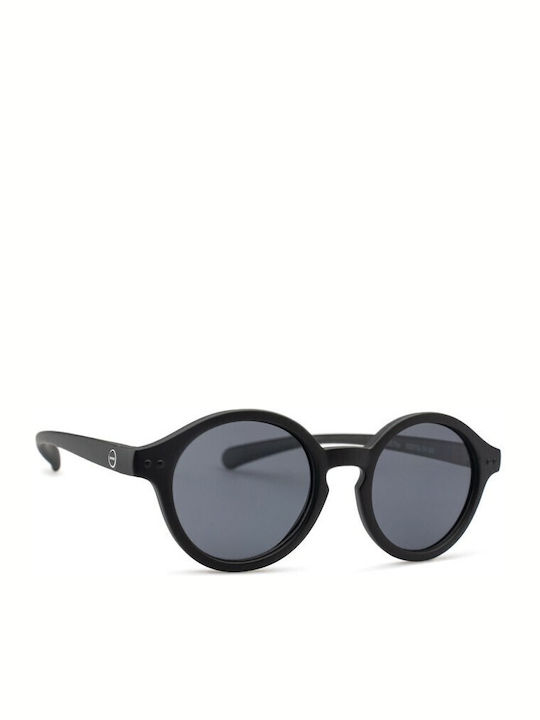 Izipizi Unbreakable Round Kids Sunglasses with Polarized Lens Black for 3-5 Years