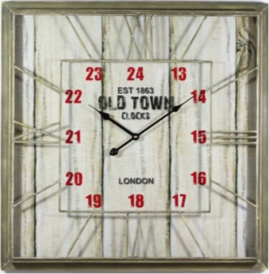 Etoile Wanduhr Metallisch Beige 60x60cm
