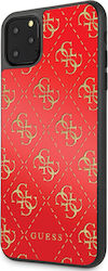 Guess Double Layer Glitter Umschlag Rückseite Kunststoff Rot (iPhone 11 Pro Max) GUHCN654GGPRE