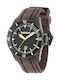 Timberland Watch Battery with Brown Rubber Strap 15024JSB-02P