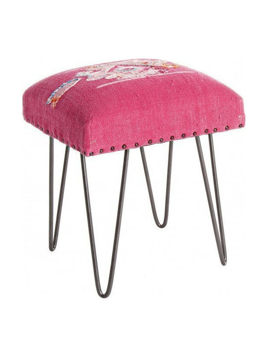 Stool Bar Upholstered with Fabric Malila Pink 40x40x45cm