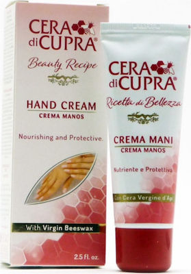 Cera di Cupra Mani Feuchtigkeitsspendende Handcreme und Nägel mit natürlichem Bienenwachs 75ml