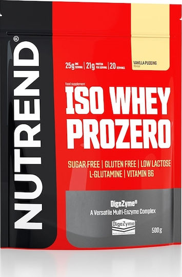 Nutrend Iso Whey Prozero Protein Whey Gluten Free with Flavor Vanilla Pudding 500gr