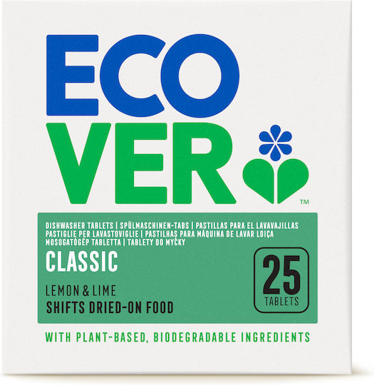 Ecover Classic Eco-Friendly 25 Dishwasher Pods Lemon & Lime