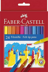 Faber-Castell 5542 Washable Drawing Markers Thin Set 24 Colors