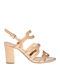 Envie Shoes Women's Sandals Beige with Chunky High Heel