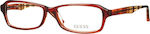 Guess Plastic Eyeglass Frame Brown Tortoise GU2458 AMB