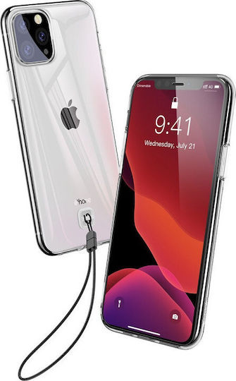 Baseus Transparent Key Back Cover Σιλικόνης με Λουράκι Διάφανο (iPhone 11 Pro)