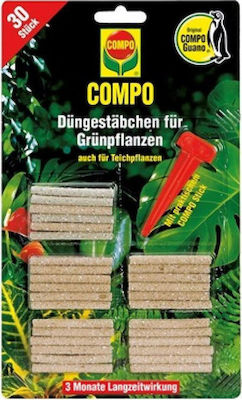 Compo Düngemittel Sticks για Πράσινα Φυτά für Grünpflanzen Biologischer Anbau 30Stück