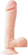 Basix Rubber Works Realistic Dildo with Balls and Suction Cup Light 19cm