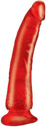 Basix Rubber Works Glass Dildo With Suction Cup Red 18cm