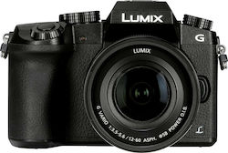 Panasonic Mirrorless Φωτογραφική Μηχανή Lumix DMC-G70 Micro Four Thirds (4/3") Kit (G Vario 12-60mm F3.5-5.6 Asph. Power OIS) Black