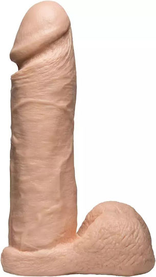 Doc Johnson Vac-U-Lock Realistic Cock Dildo realist cu Scrotum Vanilie 20cm