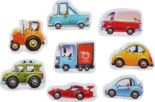 Kids Puzzle 8 in 1 Cars for 2+ Years 16pcs Cubika
