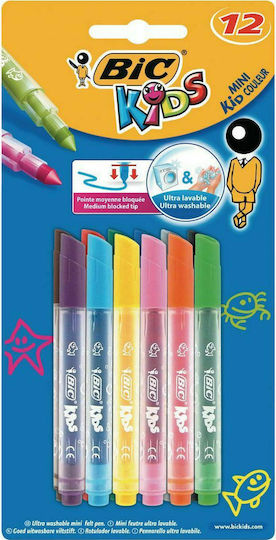 BIC Kids Mini Couleur Маркери за рисуване Комплект 12бр