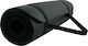 Welfit Yoga/Pilates Mat Black with Carry Strap (183x60x1cm)