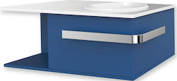 Gloria Huida-Up Bench with sink L70.2xW45xH30cm Blue