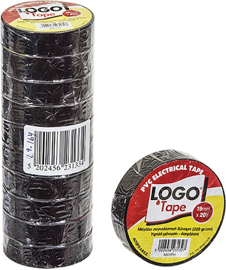 Logo Insulation Tape 19mm x 18.3m PVC Black Black