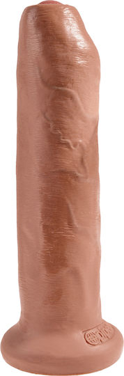 King Cock Uncut Ρεαλιστικό Dildo με Βεντούζα Tan 18cm
