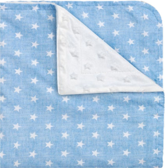 Interbaby Blanket Nursery Swaddling Blankets Estrella Cotton Blue 80x110cm