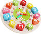 Kruzzel Shape Sorting Learning Clock Εκπαιδευτικό Παιχνίδι Εκμάθησης Ώρας από Ξύλο για 4+ Ετών