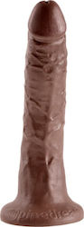 King Cock Realistic Dildo with Suction Cup Brown 18cm