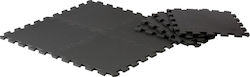 Pure2Improve Gym Floor Puzzle Mat Puzzle Mat PE Black 8pcs 30x30x1cm