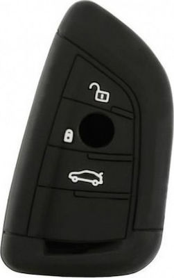 Silicone Car Key Cover Case Type-3 with 3 Buttons for Bmw Black NG-