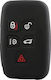 Silicone Car Key Cover Case Type-1 with 5 Buttons for Land Rover Black NG-
