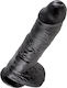 King Cock Dildo mit Hoden und Saugnapf Schwarz ...