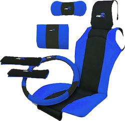 Auto Gs Polyester Single Seat Cover 6pcs Type-R Blue