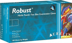 Bournas Medicals Robust Handschuhe Nitril Puderfrei in Blau Farbe 100Stück
