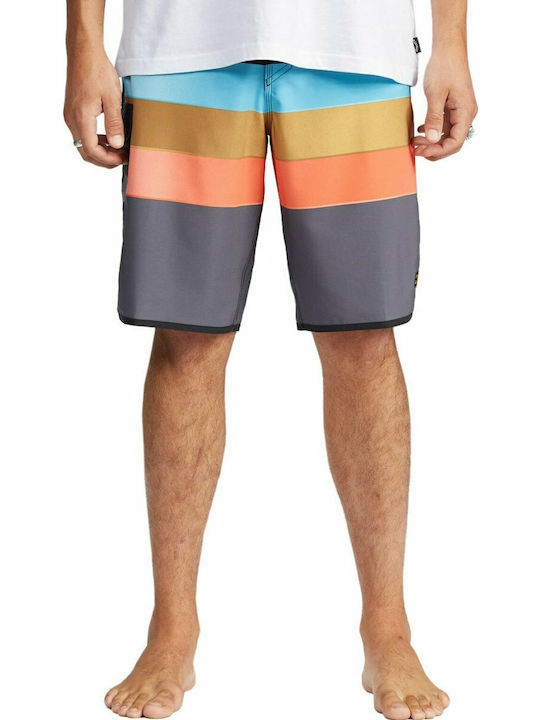 Billabong 73 Stripe Pro Black 20" Herren Badebekleidung Shorts Mehrfarbig Gestreift