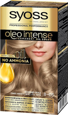 Syoss Oleo Intense Set Haarfarbe kein Ammoniak 8-05 Blond Light Beige 50ml