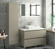 Karag Today 100 Blat cu Lavoar Melamină L98.5xW45xH63cm Ecru