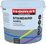 Isomat Standard Acryl Plastic Acrilyc Paint for Exterior Use White 3lt