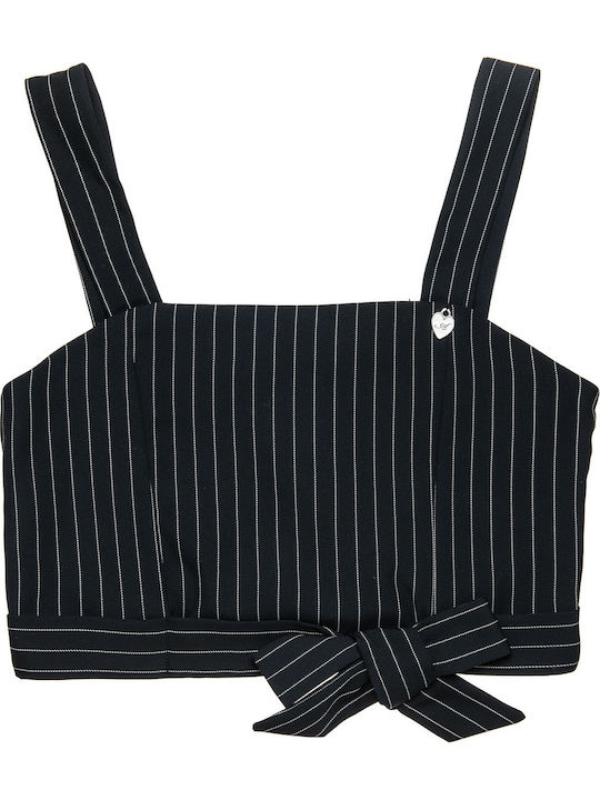 Kinder-Crop-Top Ärmellos Blau