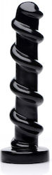Master Cock Mighty Screw Glass Dildo Black 24cm