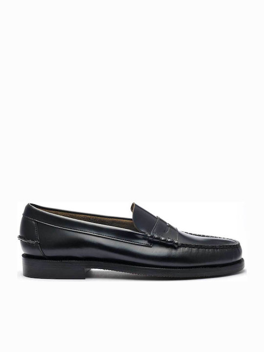 Classic Dan Men's Leather Loafers Black