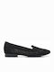 Leather Pointy Ballerinas Black