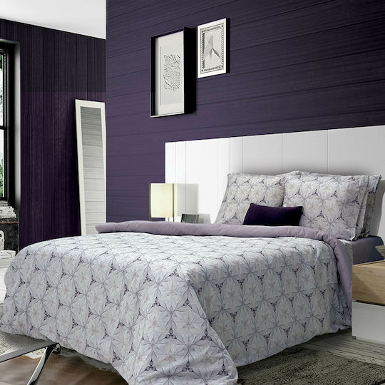 SB Home Ester Σετ Σεντόνια Μονά 170x260εκ. Λιλά (3τμχ)