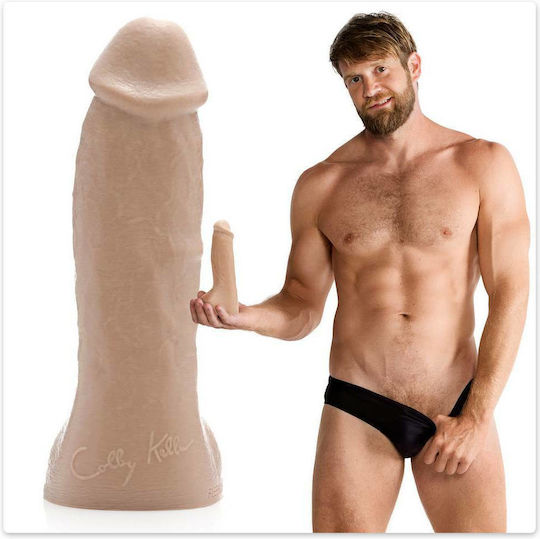 Fleshlight Colby Keller Dildo Реалистично дилдо с тестиси Плът 19см