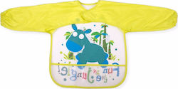 Interbaby Αδιάβροχη Ποδιά Πλαστική με Αυτοκόλλητο Fun in the Jungle! με Μανίκια