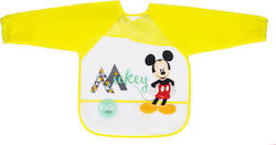 Interbaby Αδιάβροχη Ποδιά Πλαστική με Αυτοκόλλητο Mickey με Τσέπη & Μανίκια