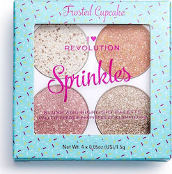 Revolution Beauty Sprinkles Palette Make-up Frosted Cupcake 6gr