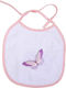 Viopros Butterfly Baby Bib Fabric with Lace Band Pink