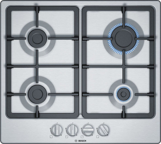 Bosch Gas Cooktop Autonomous Inox 58.2x52εκ. Silver