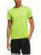 Adidas Aeroready 3-Stripes Αθλητικό Ανδρικό T-shirt Semi Solar Slime με Λογότυπο