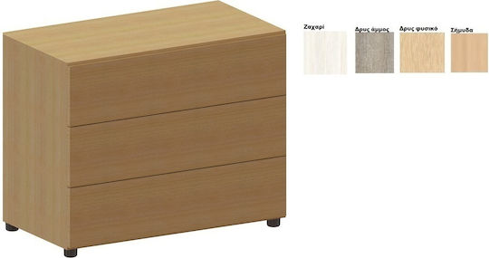 Comodă Dormitor Din Lemn Cu 3 Sertare 90x48x69cm