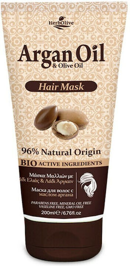 Madis Herbolive Ulei De Argan Mască De Păr Pentru Reparare Cu Ulei De Argan 200ml